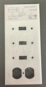 LOT OF 3 Mulberry 5-Gang 4-Toggle Switch 1-Duplex Receptacle White 86565 - Picture 1 of 2