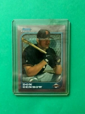 1997 Bowman Chrome Baseball Card #199 Dan Denbow, Giants - Image 1 of 2