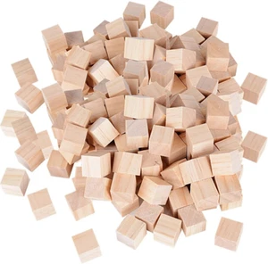 100 Holz Würfel 20mm Blanko Deko Basteln Bastelmaterial Natur DIY - Bild 1 von 8