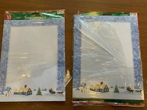 Papelería vintage de los años 80 Garner Studios Christmas Village con membrete 59 unidades  - Imagen 1 de 6