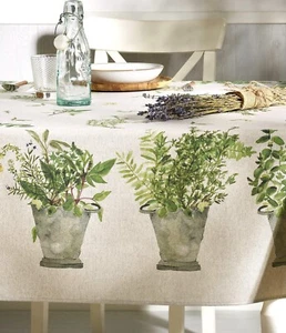 PROVENCE GARDEN LINEN 88" Round Acrylic Coated Wipeable French Tablecloths - Picture 1 of 3