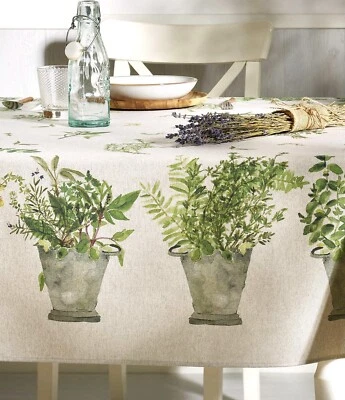 PROVENCE GARDEN LINEN 88" Round Acrylic Coated Wipeable French Tablecloths - Image 1 of 3
