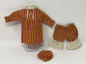 Vintage Barbie Clone Doll Clothes Mego Maddie Mod #1732 Sleepy Stripes Pajamas - Picture 1 of 8