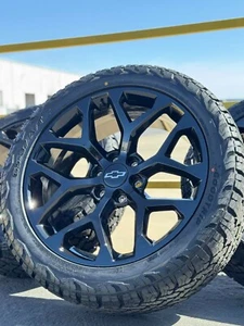 22" Wheels Rims Tires for Chevy Silverado 1500 Tahoe Suburban OEM Specs 2025 - Picture 1 of 4