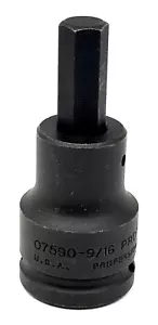 NEW Proto J07590-9/16 9/16" Impact Hex Bit Socket 3/4" Drive U.S.A. ~Free Ship. - Picture 1 of 8