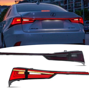2X Smoked Vland LED Tail Lights For Lexus IS250 300h 350 F 2013-2020 W/Animation - Picture 1 of 12