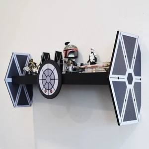 Tie Fighter Inspired Display Shelf, Star Wars Fan Gift, Figures Collectables Fun - Picture 1 of 3