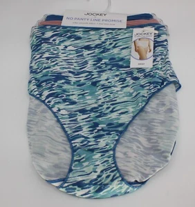 NWT set of 3 JOCKEY 1877 no panty line promise BRIEF BLUE GREEN ROSE - Picture 1 of 5