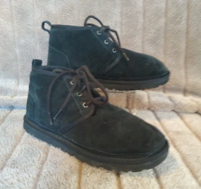 Botas chukka forradas de lana UGG para mujer talla 10 Neumel negras gamuza con cordones 1094269 Foto 1 de 4