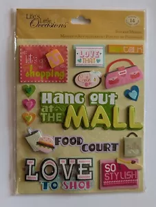 Abhängen im Einkaufszentrum Einkaufen Scrapbooking Aufkleber Die kleinen Anlässe des Lebens - Bild 1 von 3