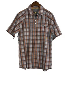 Vintage Alphanumeric a# Vented Side Button Down Shirt Size Medium FF108 - Picture 1 of 2
