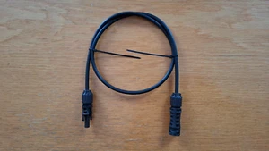 Solarkabel, 1 paar, 0,9m, 4mm², mit MC4 Solarstecker beidseitig, neu, schwarz  - Bild 1 von 2