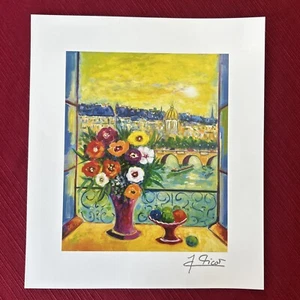 New! Jean-Claude Picot 2021 La Fenetre Ouverte 11.5x10 Lithograph Spot Varn COA - Picture 1 of 4