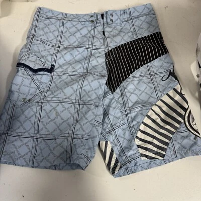 Pantalones Cortos Reef Board Para Hombres 33 Azul Ola Surf Baúl de Natación Sin Forro Bolsillo de Carga - NL Foto 1 de 4