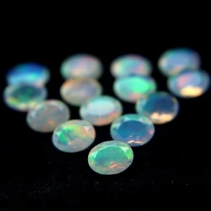 4x5mm Natural Ethiopian Welo Fire Opal Faceted Oval cut Loose Gemstone, opal lot - Picture 1 of 8