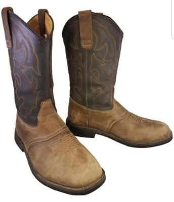 BOTAS VAQUERAS WRANGLER HOMBRE WESTERN PAISLEY CUERO MARRÓN TALLA 9/43 Foto 1 de 4