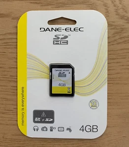 Dane-Elec 4 GB SD HC Class 4 Speed Memory Card NEW - Picture 1 of 2