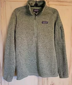 Patagonia 1/4 Zip Better Sweater Green Heathered Pullover Womens XS - Picture 1 of 6