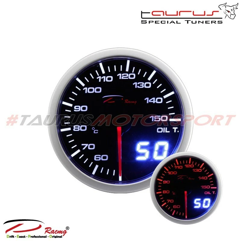 Manometro Temperatura Olio 50-150?C tuning DEPO Racing Dual View strumento 52mm