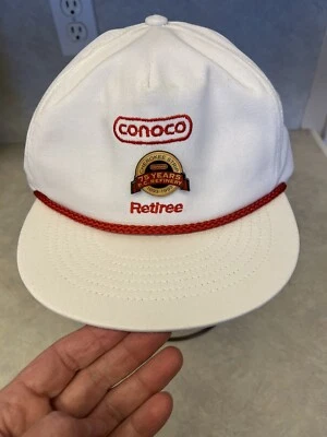 Vtg 1993 Conoco Retiree Ball Cap w Retirement Pin/Made in USA - Image 1 of 4