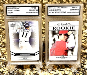 2 GRADED GEM-MT 10 SHOHEI OHTANI 2018 Leaf ACHIEVEMENT & Draft ROOKIE LOT! - Bild 1 von 9