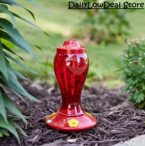 Style Selections Red Hummingbird Feeder Plastic Nectar 24oz Bird Feeders Hanging - Picture 1 of 3