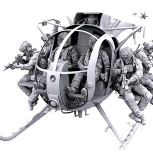1/35 Resina US Helicopter Crew NO PLANE NO GUIDE 6 personaggi non dipinti non assemblati - Foto 1 di 9