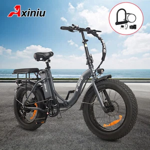 2024 20" 750W Electric Folding Bicycle Fat Tire 30MPH e-Bike Beach City Ebike - Picture 1 of 12