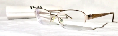 Liz Claiborne L611 Eyeglass 52-17-130  Silver half rim eyewear frame glasses - Image 1 of 4