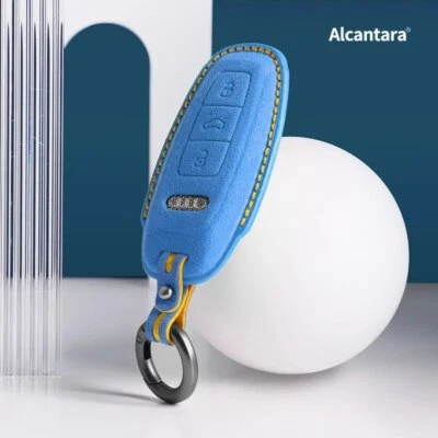 Alcantara Car Remote Key Case Cover For Audi A1 A3 8V A4 B8 B9 A5 A6 C7 A7 A8 Q3 - Image 1 of 4