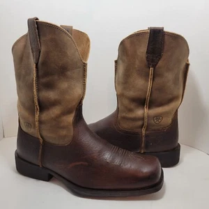 Ariat Rambler Men’s Size 10 EE US Brown Leather Western Cowboy Boots 10009591 - Picture 1 of 9