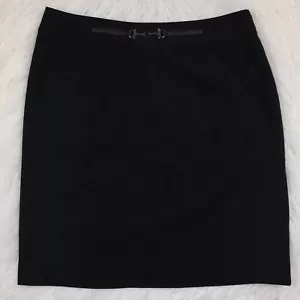 AMANDA + CHELSEA Sz 10 Classic Pencil Skirt Black Career Professional - Picture 1 of 5