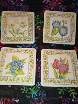 COASTERSTONE Stone Coasters Floral Pattern Flowers-  D Morgan - Image 1 of 4