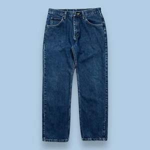 Wrangler Jeans Denim Pants Dark Blue y2k 31x29 Classic Fit Straight Leg - Picture 1 of 8