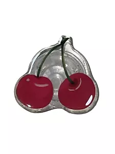 Poignée pop téléphone pliable en plastique transparent cerise - Photo 1 sur 9