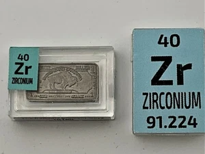 WHOLESALE 12 x 1 Gram Rare Buffalo Zirconium INGOT 999 Periodic Element tiles - Picture 1 of 4