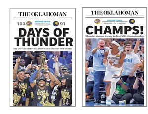 Lot of 2 Oklahoma City Thunder 2025 NBA Finals Champions Posters 11x17" OKC - Picture 1 of 3
