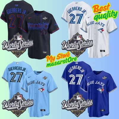 Men's Toronto Blue Jays #27 Vladimir Guerrero 2025 World Series Stitched Jersey - Image 1 of 2