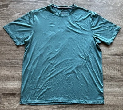 Camiseta de rendimiento original impermeable vintage azul manga corta para hombre M Foto 1 de 4