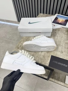 Nike Air Force 1 Custom Ropes Low Top Trainers In White RRP £250 ** - Picture 1 of 11