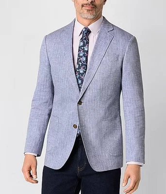 Stanford Men’s Linen Cotton Classic 48R Blue Blazer Jacket NWOT - Image 1 of 4