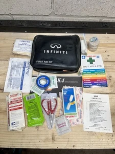 1996-2009 Infinity First Aid Kit Loaded with Leather Case OEM - Foto 1 di 9