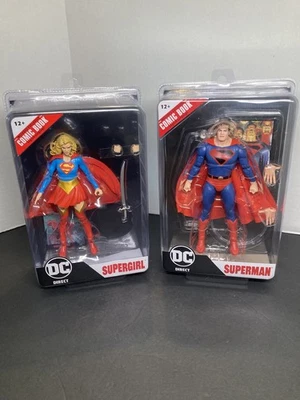 McFarlane DC Direct Woman of Tomorrow Supergirl & JSA kingdom come Superman lot  - Image 1 of 4