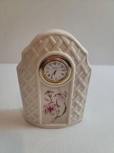 Reloj Belleek Country Enrejado Reloj Tigre Lirios - No Funciona - Imagen 1 de 3