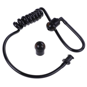 Black replacement coil acoustic air tube earplug for radio earpiece headset NN - Picture 1 of 8