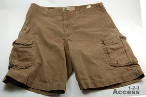 Lee Dungarees Men's Cargo Shorts Flat 21'' Act 40'' Outdoors 100% Cotton Brown - Picture 1 of 10