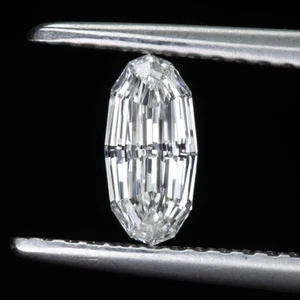 0.32ct E-F VVS DIAMOND OVAL SHAPE STEP CUT LOOSE NATURAL GEOMETRIC ANTIQUE STYLE - Picture 1 of 1