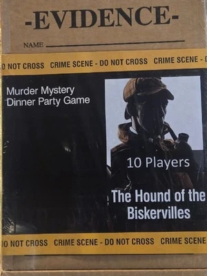 HOUND OF THE BISKERVILLES-MURDER MYSTERY DINNER PARTY GAME 10 PLAYER RED HERRING - Image 1 of 4