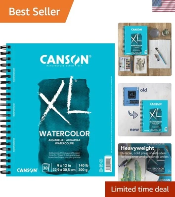 XL Watercolor Pad, 9x12 Inches - Artisan Quality, 30 Sheets for Watercolor Art - Image 1 of 4