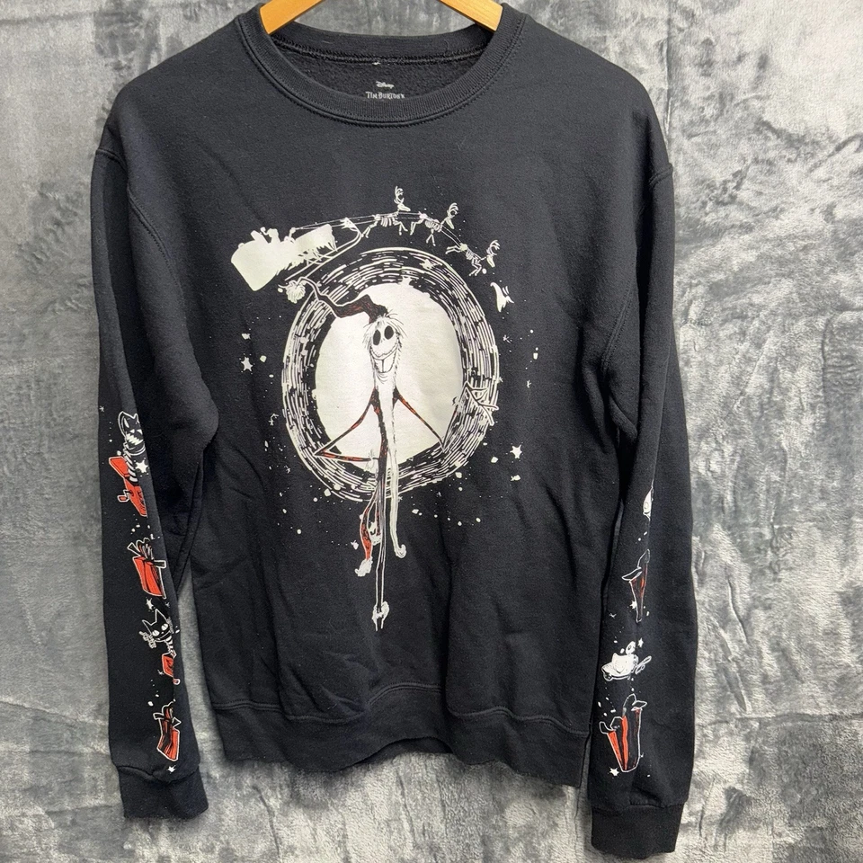 Nightmare Before Christmas Sweatshirt Womens Small Jack Skellington Disney 109 - Image 1 of 3